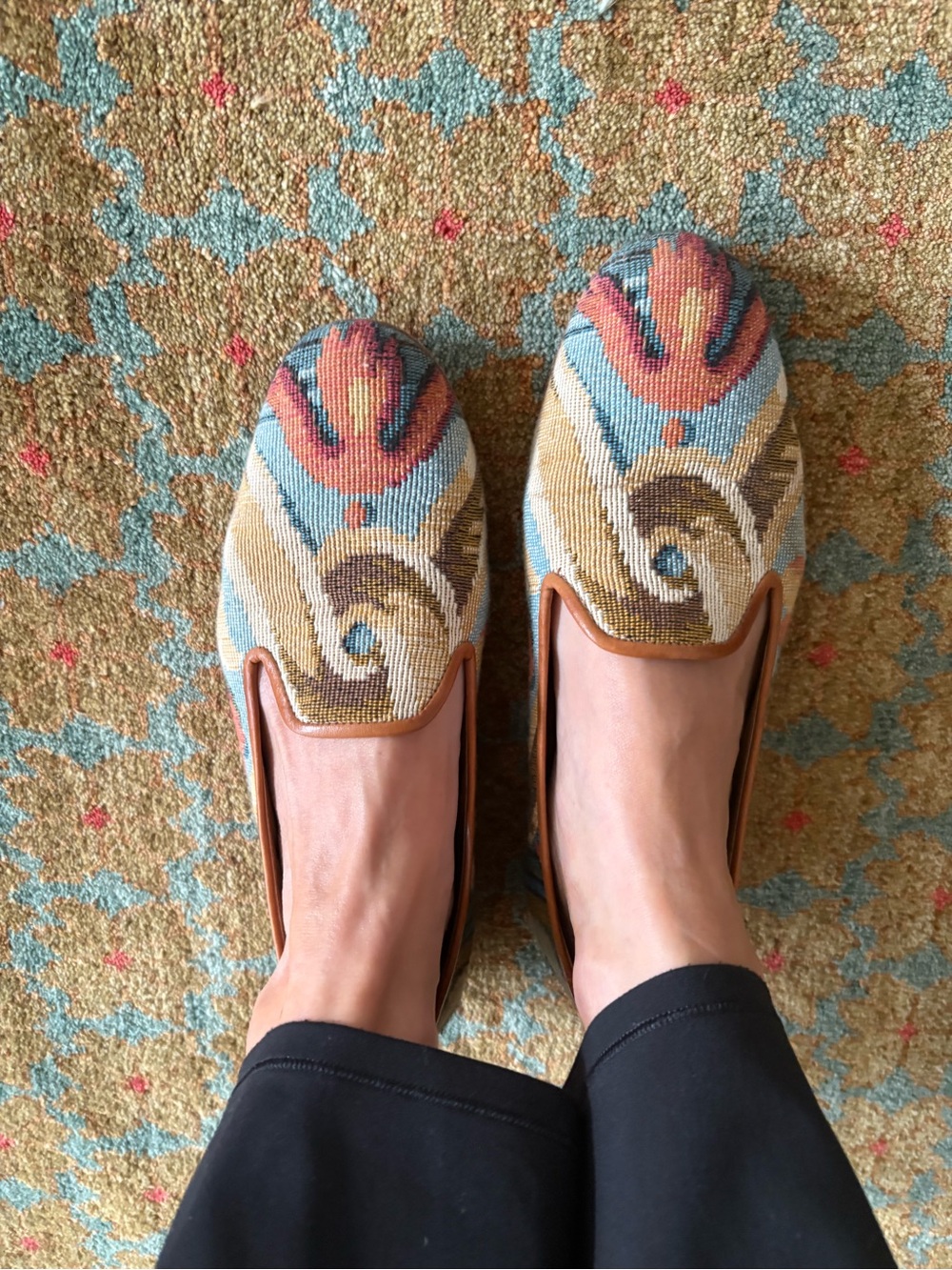 Stubbs & Wooton needle point shoes